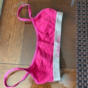 pink Calvin Klein training bra